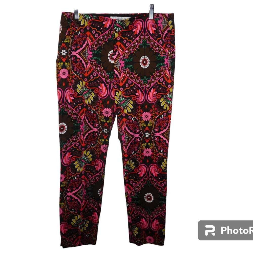 Trina Turk Vibrant Color Slim Leg Crop Pants Size 6